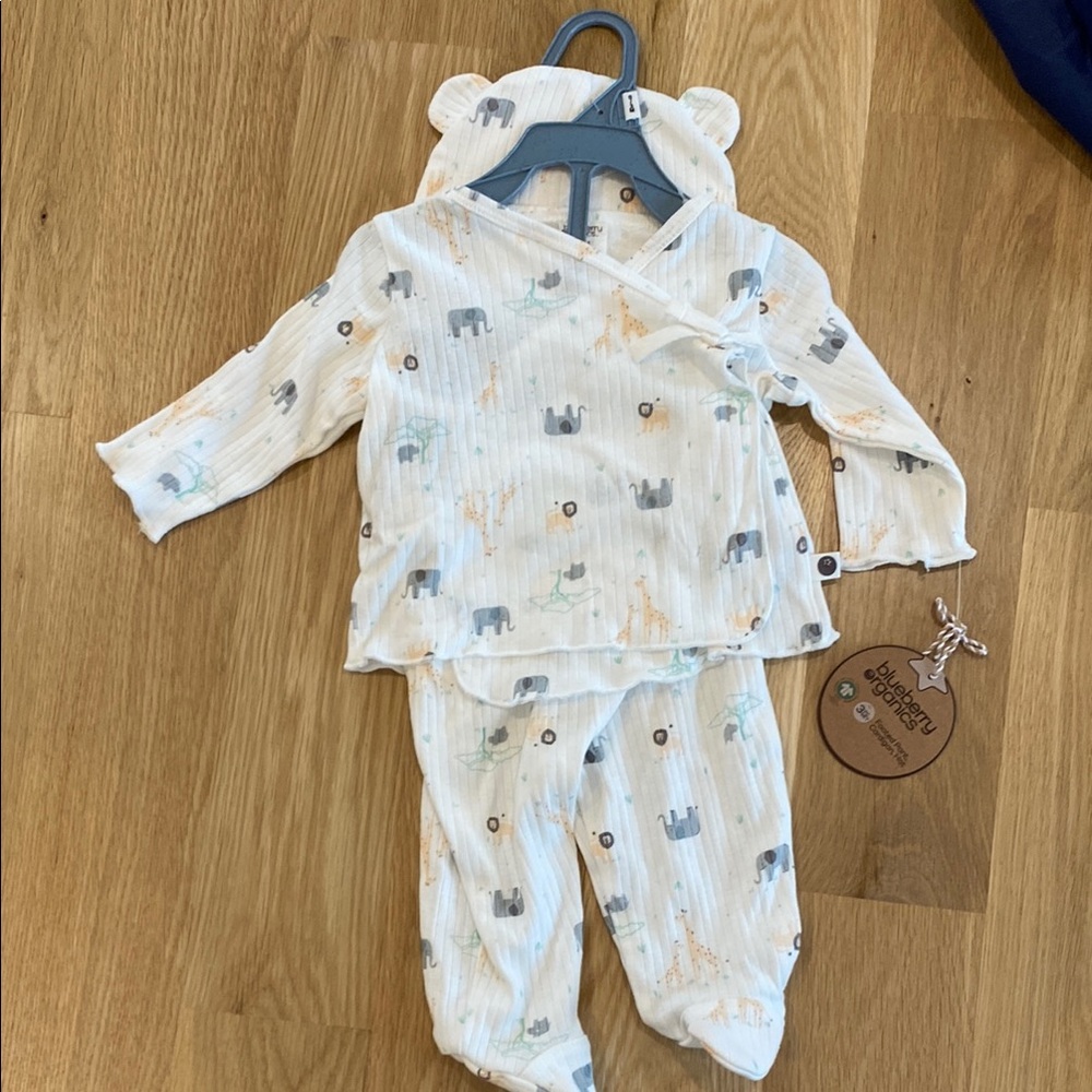 White Animal Print Baby Outfit